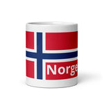 Norwegian Flag White glossy mug