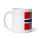 Norwegian Flag White glossy mug