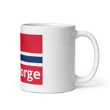 Norwegian Flag White glossy mug