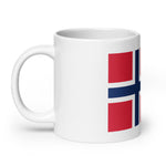 Norwegian Flag White glossy mug