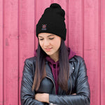 GNAR Pom Beanie Stacked ski logo