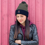 GNAR Pom Beanie Stacked ski logo